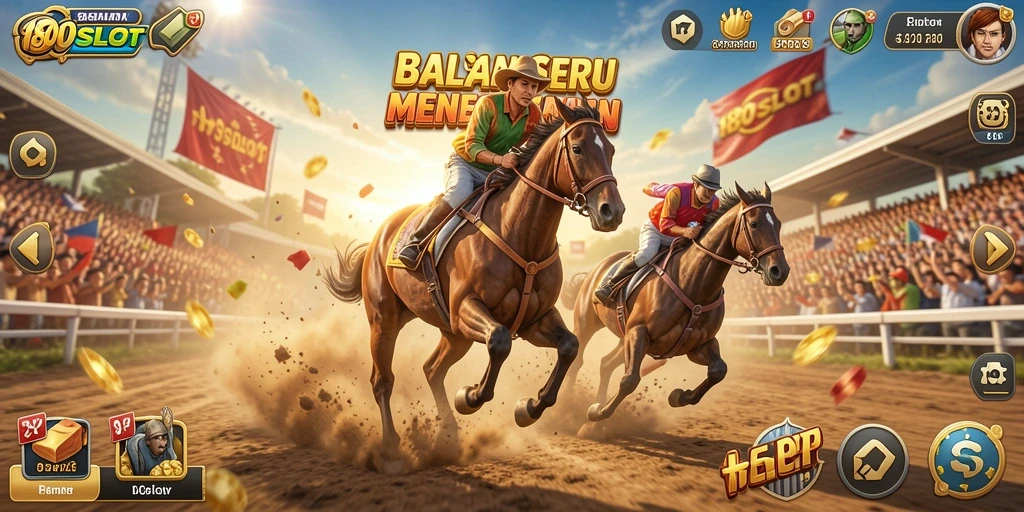 Tampilan gameplay 180SLOT yang menampilkan aksi balapan seru.