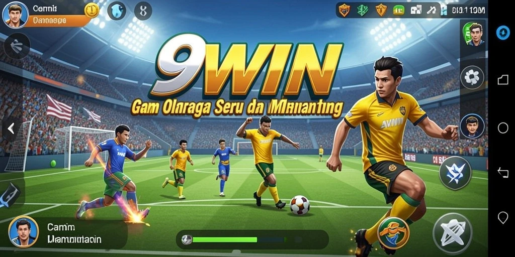 Screenshot gameplay dari 9WIN menampilkan aksi seru dalam olahraga.