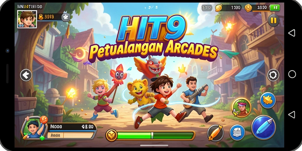Tampilan gameplay seru dan penuh warna dari HIT9.