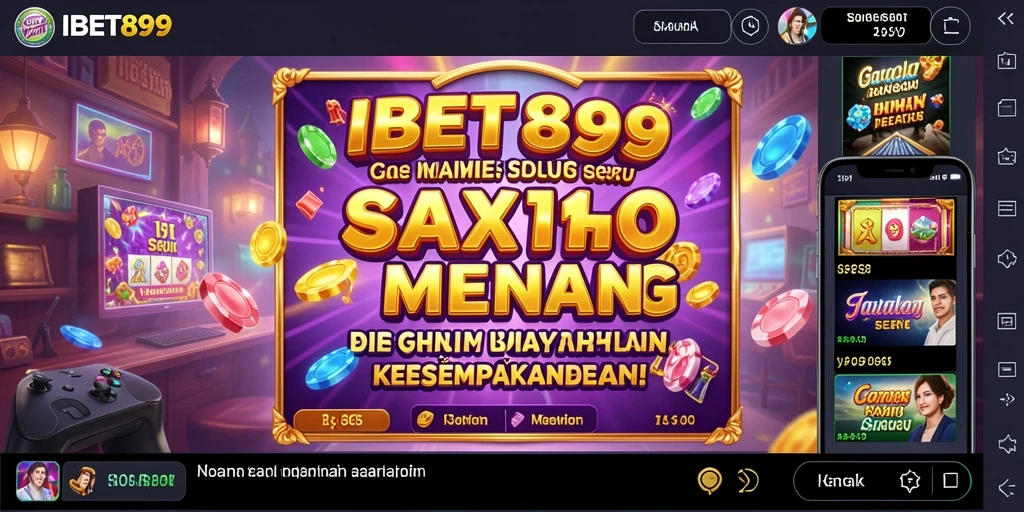 Tangkapan layar utama IBET899 menampilkan aksi seru permainan slot.