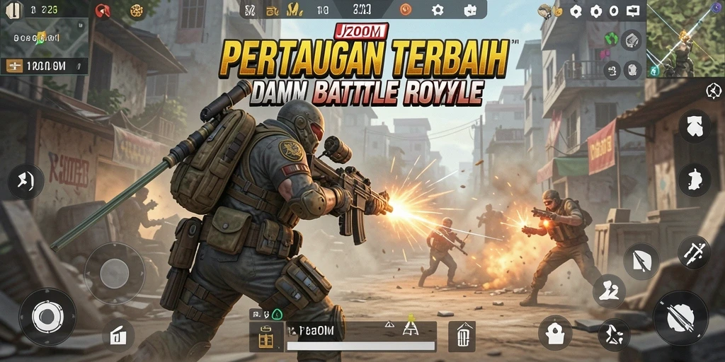Gameplay seru pertarungan Battle Royale di J200M.