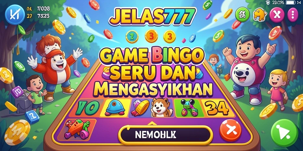 Tampilan utama gameplay bingo di JELAS777 yang menarik.
