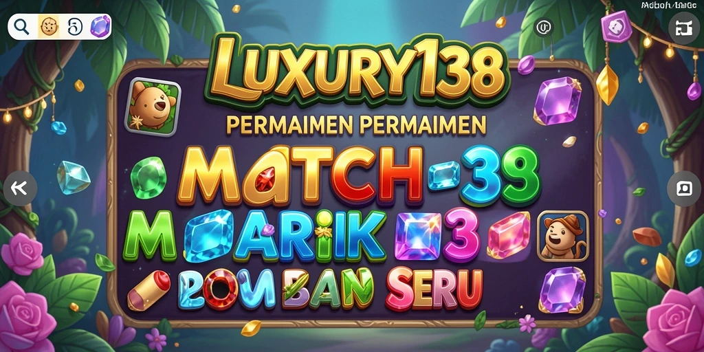 Tangkapan layar permainan LUXURY138 menunjukkan aksi seru permainan Match-3.