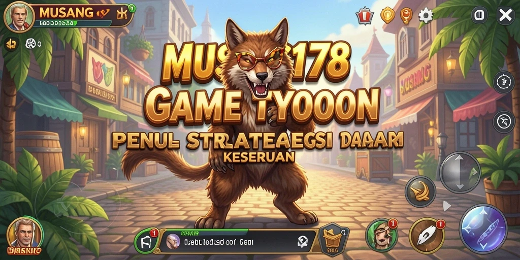 Screenshot gameplay <strong>MUSANG178</strong> menampilkan pengelolaan bisnis yang strategis dan menarik.