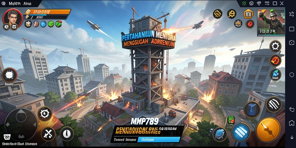 Tampilan gameplay intens dari <strong>MVP789</strong> yang menampilkan strategi Tower Defense.