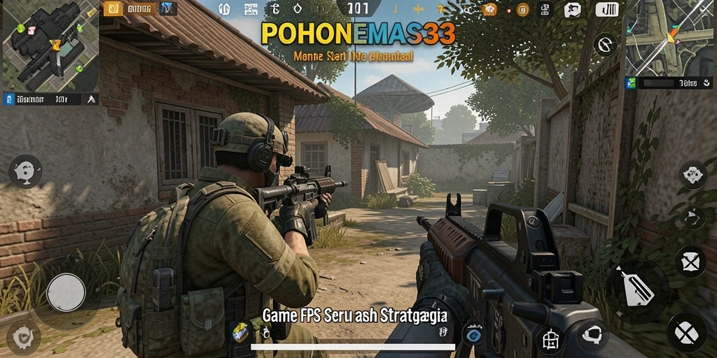 Gambaran gameplay seru di POHONEMAS33 dengan aksi FPS yang mendebarkan.