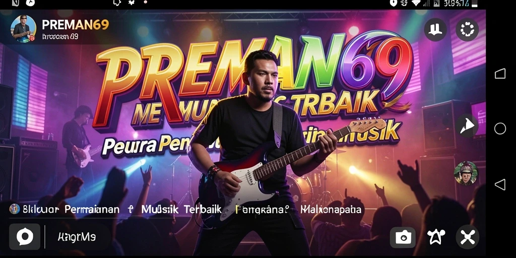 Screenshot utama PREMAN69 menampilkan gameplay musik yang mendebarkan.