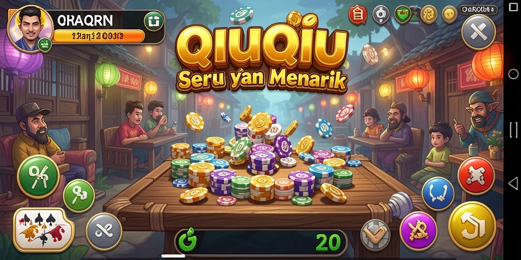 Screenshot gameplay QiuQiu yang mendebarkan dan seru.