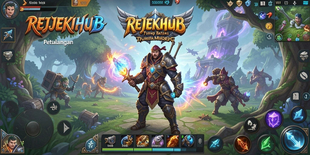 Tampilan gameplay epik di dunia REJEKIHUB yang luas.