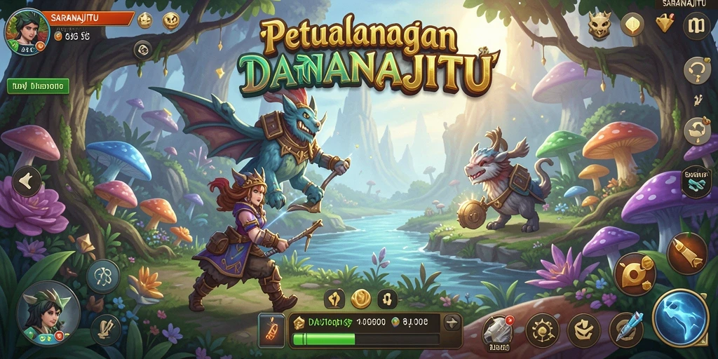 Screenshot SARANAJITU memperlihatkan aksi seru dalam permainan petualangan.