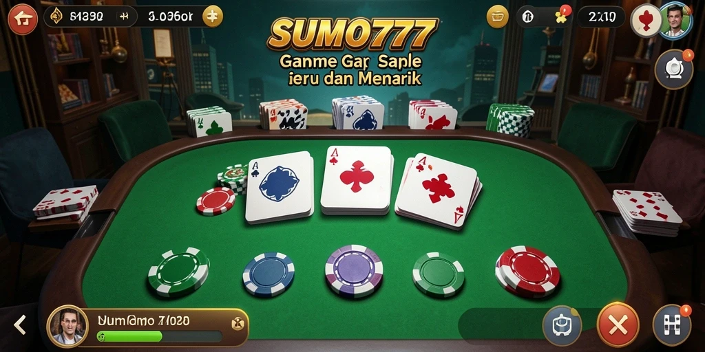 Screenshot gameplay SUMO777 yang menunjukkan pemain menikmati Gaple.