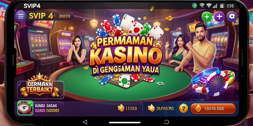 Tangkapan layar gameplay menegangkan dari SVIP4 dengan suasana Kasino.