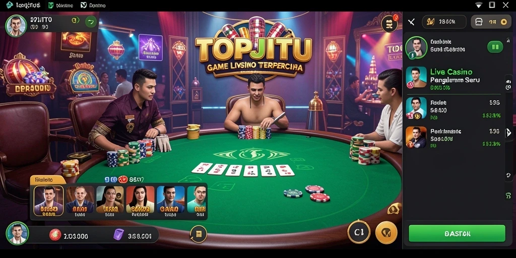 Gameplay Live Casino yang seru dan interaktif di TOPJITU.