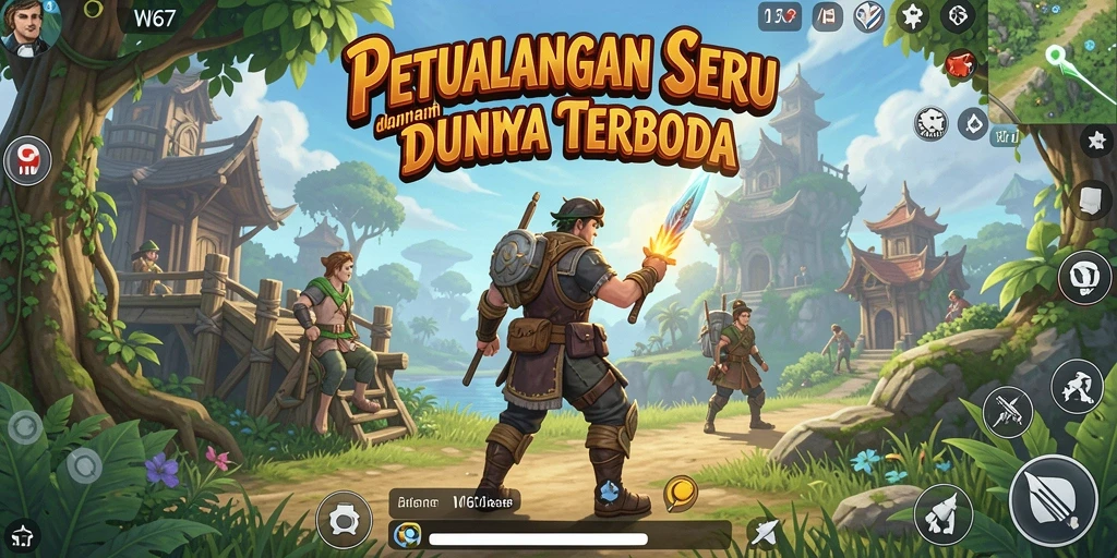 Tangkapan layar menampilkan gameplay W67 yang seru dan penuh petualangan.